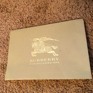 Burberry empty envelope logo embossed bag